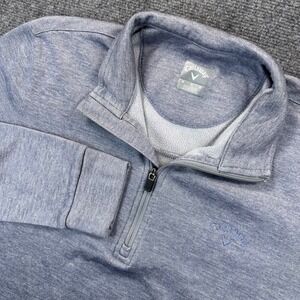 Callaway Golf Weather Series Quarter Zip Pullover Men's M Heather Gray Athletic